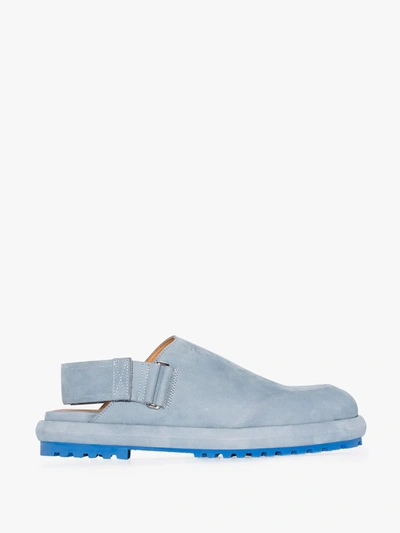 Shop Jacquemus Les Mules Suede Shoes In Blue