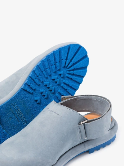 Shop Jacquemus Les Mules Suede Shoes In Blue