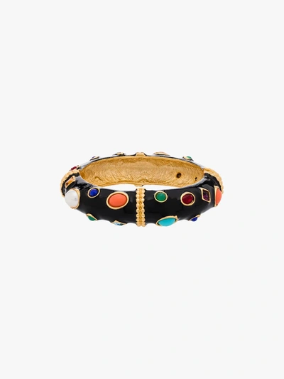 Shop Kenneth Jay Lane Black Gemstone Bangle