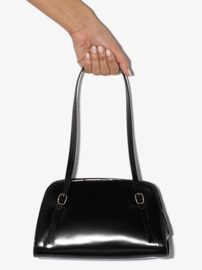 Shop By Far Black Lora Leather Shoulder Bag