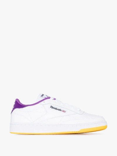 Shop Reebok White X Eric Emanuel Club C 85 Leather Sneakers