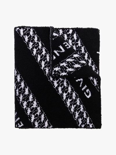 Shop Givenchy Black Chain Logo Scarf