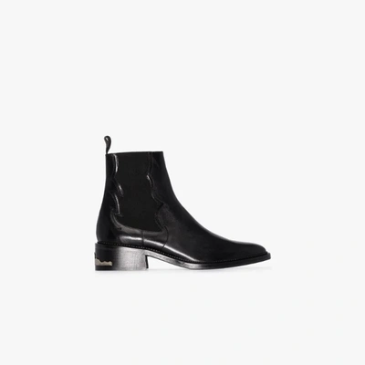 Shop Toga Virilis Western Leather Boots In Black