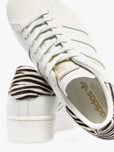 Shop Adidas Originals Superstar Bold Leather Sneakers In White