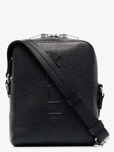 Shop Kenzo Black Leather Cross Body Logo Bag