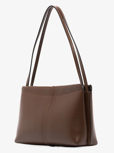 Shop Wandler Brown Carly Mini Leather Shoulder Bag