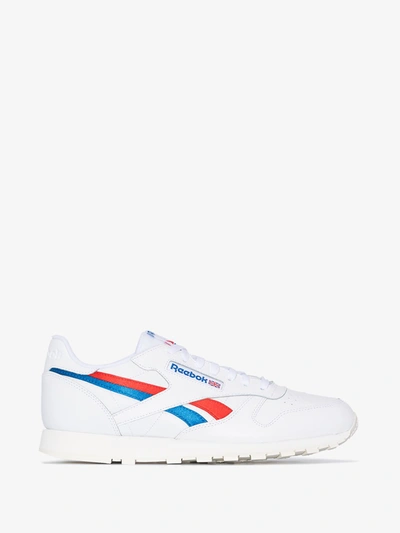 Shop Reebok White Classic Leather Sneakers