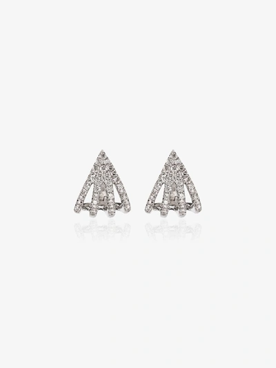 Shop Dana Rebecca Designs 14k White Gold Sarah Leah Four Burst Diamond Earrings