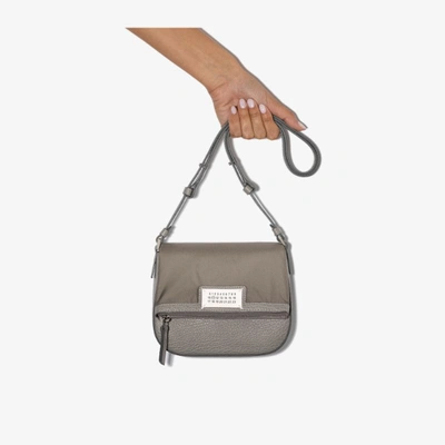 Shop Maison Margiela Grey 5ac Mini Leather Shoulder Bag