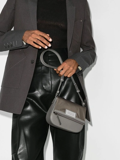 Shop Maison Margiela Grey 5ac Mini Leather Shoulder Bag
