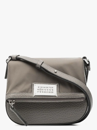 Shop Maison Margiela Grey 5ac Mini Leather Shoulder Bag