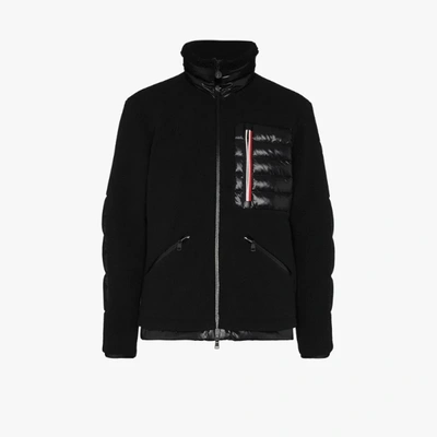 Shop Moncler Sciablese Padded Fleece Jacket In Black