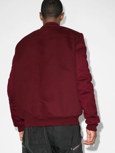 Shop Rick Owens Drkshdw Red Cargo Flight Bomber Jacket