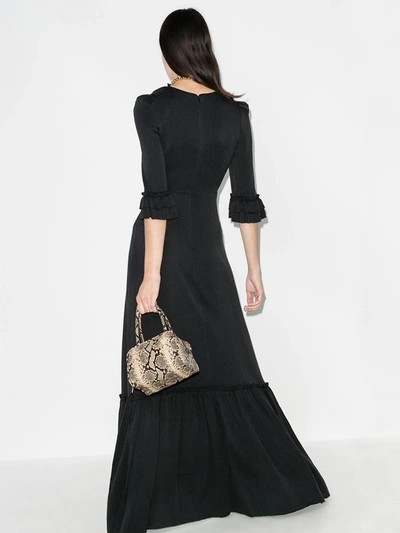 Shop The Vampire's Wife Gloria Ruffled Maxi Dress In Black