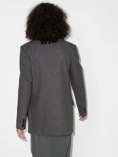 Shop Joseph Jorgan Double-breasted Blazer Jacket In Grey