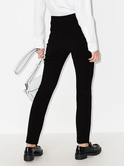 Shop Totême Black Saze Slim Leg Trousers