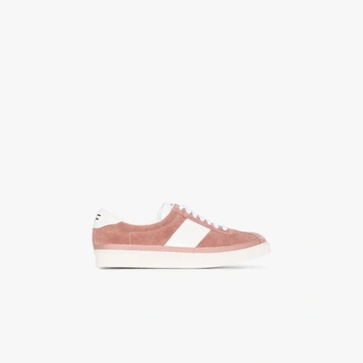 Shop Tom Ford Pink Bannister Suede Sneakers