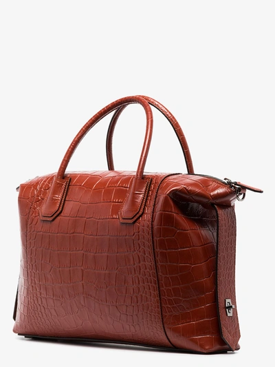 Shop Givenchy Red Antigona Soft Medium Leather Tote Bag
