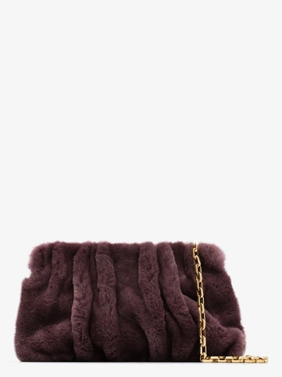 Shop Elleme Purple Vogue Shearling Shoulder Bag