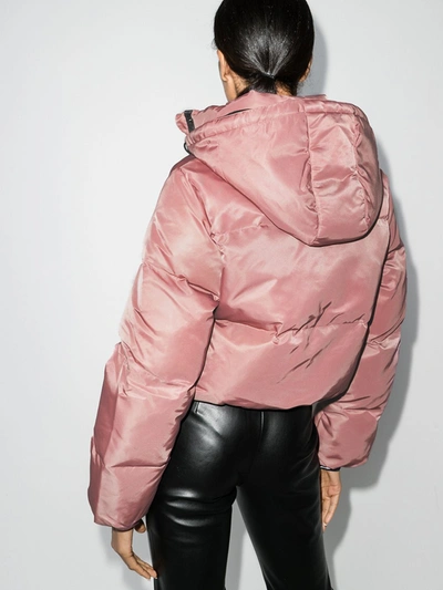 Shop Daily Paper Epuff Cropped Puffer Jacket In Pink