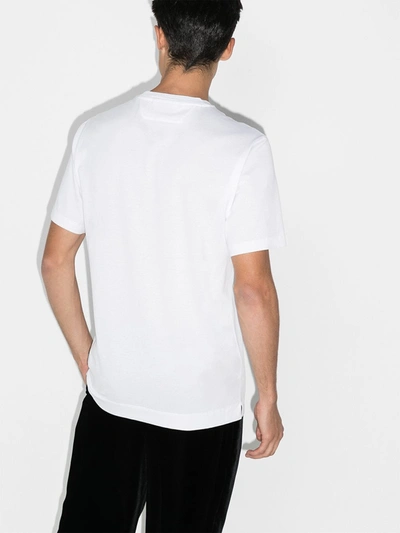 Shop Z Zegna Large Logo Print Cotton T-shirt In White