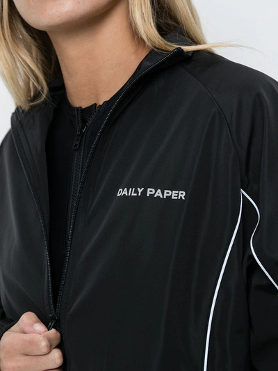 Shop Daily Paper Etrack Reflective Piping Jacket In Black