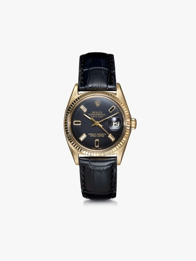 Shop Lizzie Mandler Fine Jewelry Reworked Vintage Rolex Oyster Perpetual Datejust Watch In Metallic