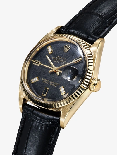 Shop Lizzie Mandler Fine Jewelry Reworked Vintage Rolex Oyster Perpetual Datejust Watch In Metallic