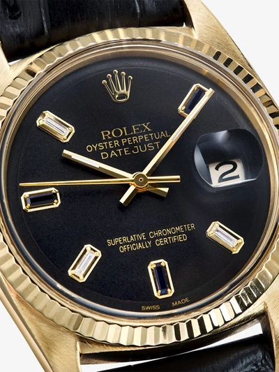 Shop Lizzie Mandler Fine Jewelry Reworked Vintage Rolex Oyster Perpetual Datejust Watch In Metallic