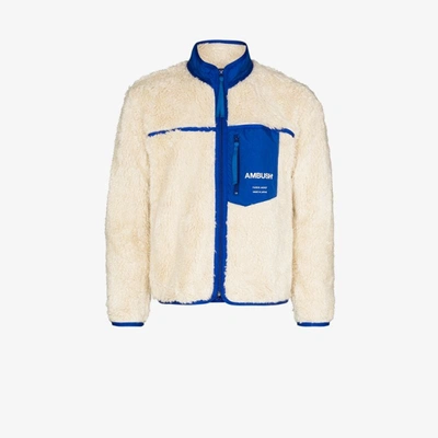 Shop Ambush Zip-up Fleece Jacket In Neutrals
