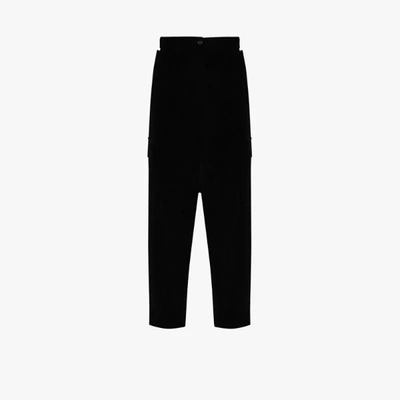 Shop Dolce & Gabbana Corduroy Cargo Trousers In Black
