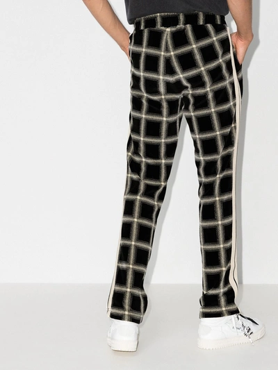 Shop Palm Angels Checked Track Pants In Black