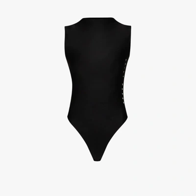 Shop Daily Paper Side Logo Bodysuit In Black