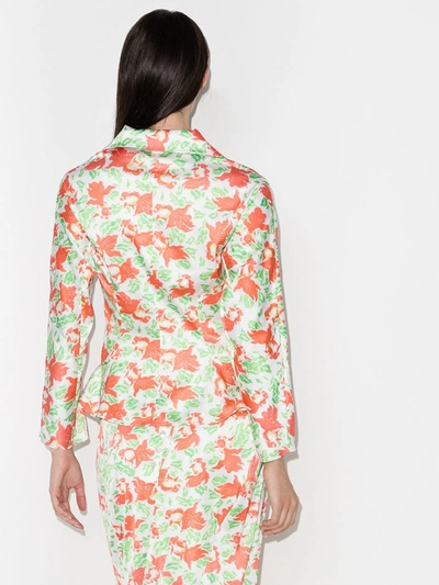 Yuhan Wang Chun Goldfish Print Blouse In White