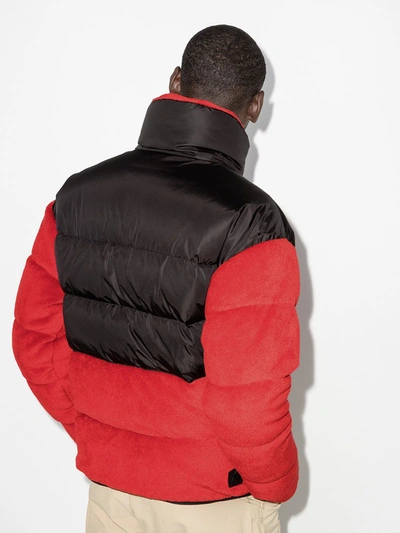 Shop Moncler Red Zip-up Padded Jacket