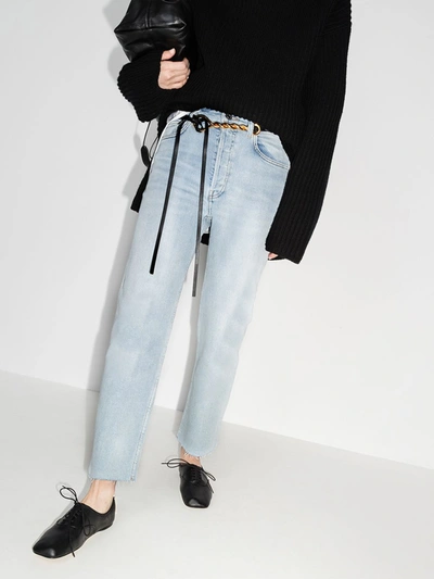Shop Re/done '70s Stove Pipe High-rise Jeans In Blue