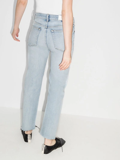 Shop Re/done '70s Stove Pipe High-rise Jeans In Blue