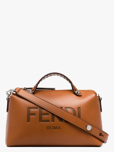 Shop Fendi Brown By The Way Leather Cross Body Bag