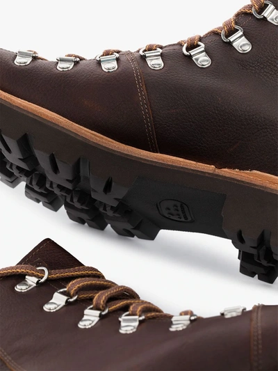 Shop Grenson Brown Brady Leather Hiking Boots