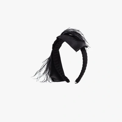 Shop Gigi Burris Millinery Black Bernadette Feather Headband