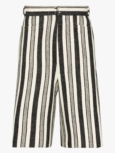 Shop Pronounce Stripe Bermuda Shorts In Multicolour