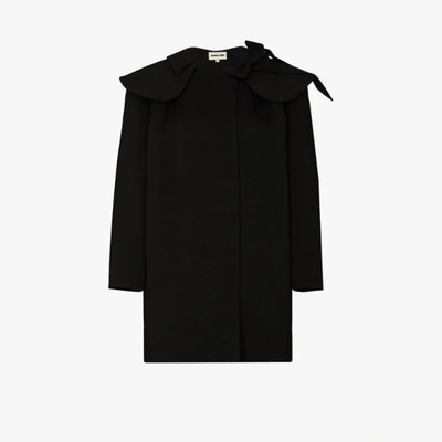 Shop Shushu-tong Black Exaggerated Collar Cocoon Coat
