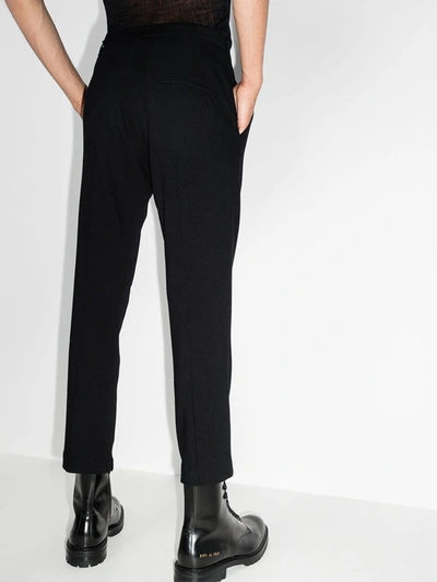 Shop Ann Demeulemeester Jasmin Slim Tapered Trousers In Black