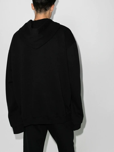 Shop Duoltd Graphic Embroidered Hoodie In Black