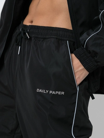 Shop Daily Paper Etrack Track Pants In Black