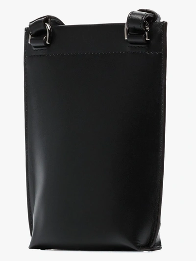 Shop Givenchy Black Antigona Leather Phone Pouch