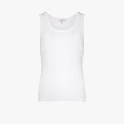 Shop Agolde Poppy Ribbed Tank Top - Women's - Organic Cotton/spandex/elastane/tencel™ In White