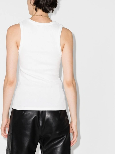 Shop Agolde Poppy Ribbed Tank Top - Women's - Organic Cotton/spandex/elastane/tencel™ In White