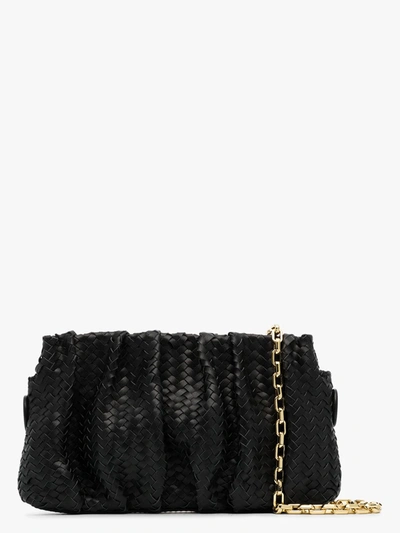 Shop Elleme Black Vague Woven Leather Shoulder Bag