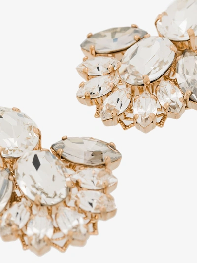 Shop Anton Heunis Gold-plated Crystal Drop Earrings In White